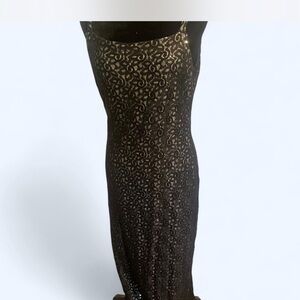 Jessica McClintock Black and Gold Dress